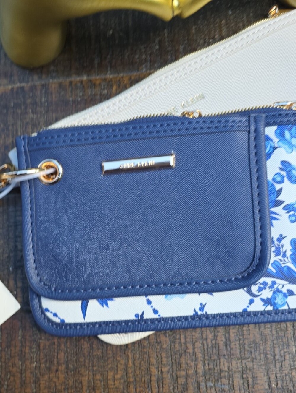 Anne Klein Blue & White Floral Wristlet Set - Picture 4 of 7